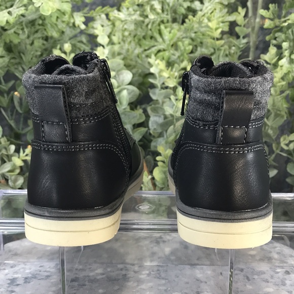 There Abouts Lil Conner Black Casual Hiker Boots with Combo Laces Boys 8M🖤NWT🖤 - Picture 5 of 12